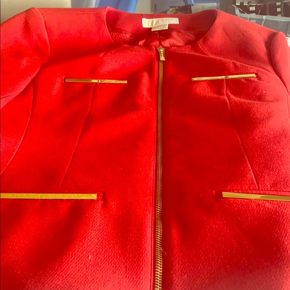 Michael Kors Bright Red Suit Coast w/ Good zipper